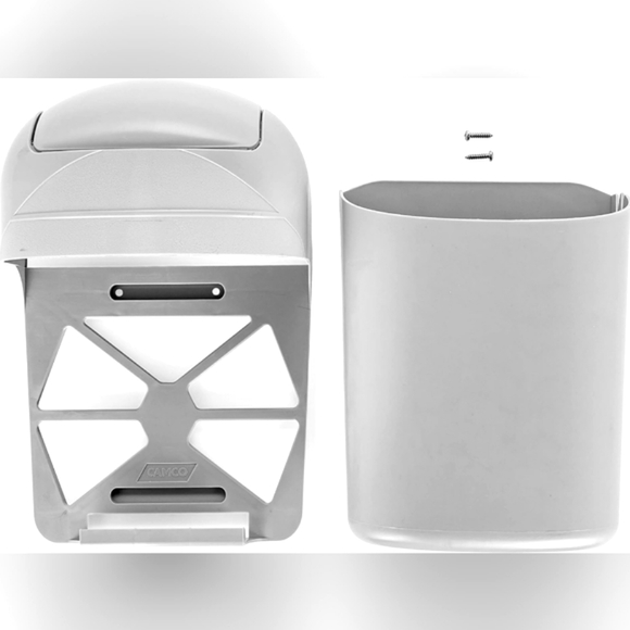 Camco 5 Quart Tight Space Cabinet-Mount Trash Can - Picture 5 of 6